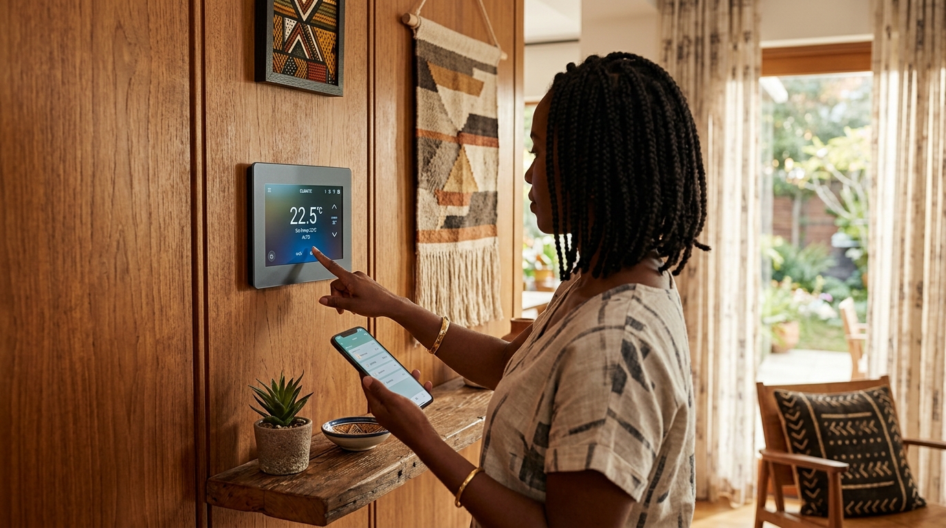 PHAST technician configuring smart home panel